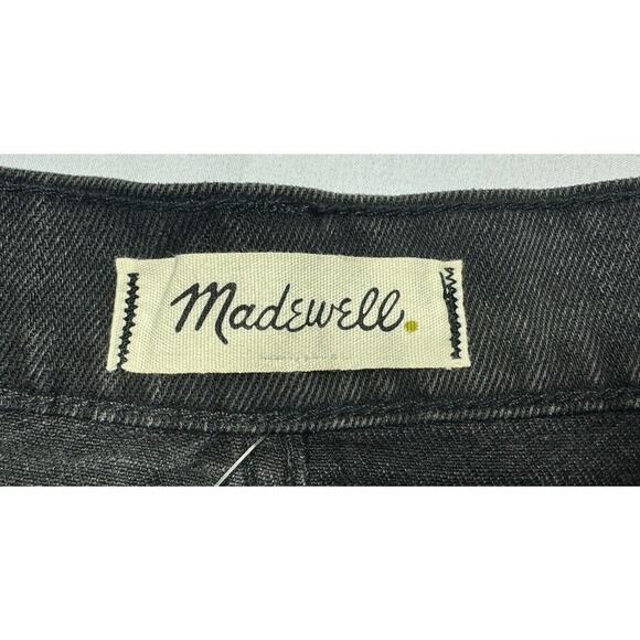 NWT Madewell Women's Raw Hem Rigid Denim A-Line Black Skit - Size 27x15 - Picture 3 of 5